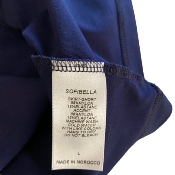 Sofibella Navy Tennis Skort with Peekaboo Side Zipper Large - Picture 5 of 7